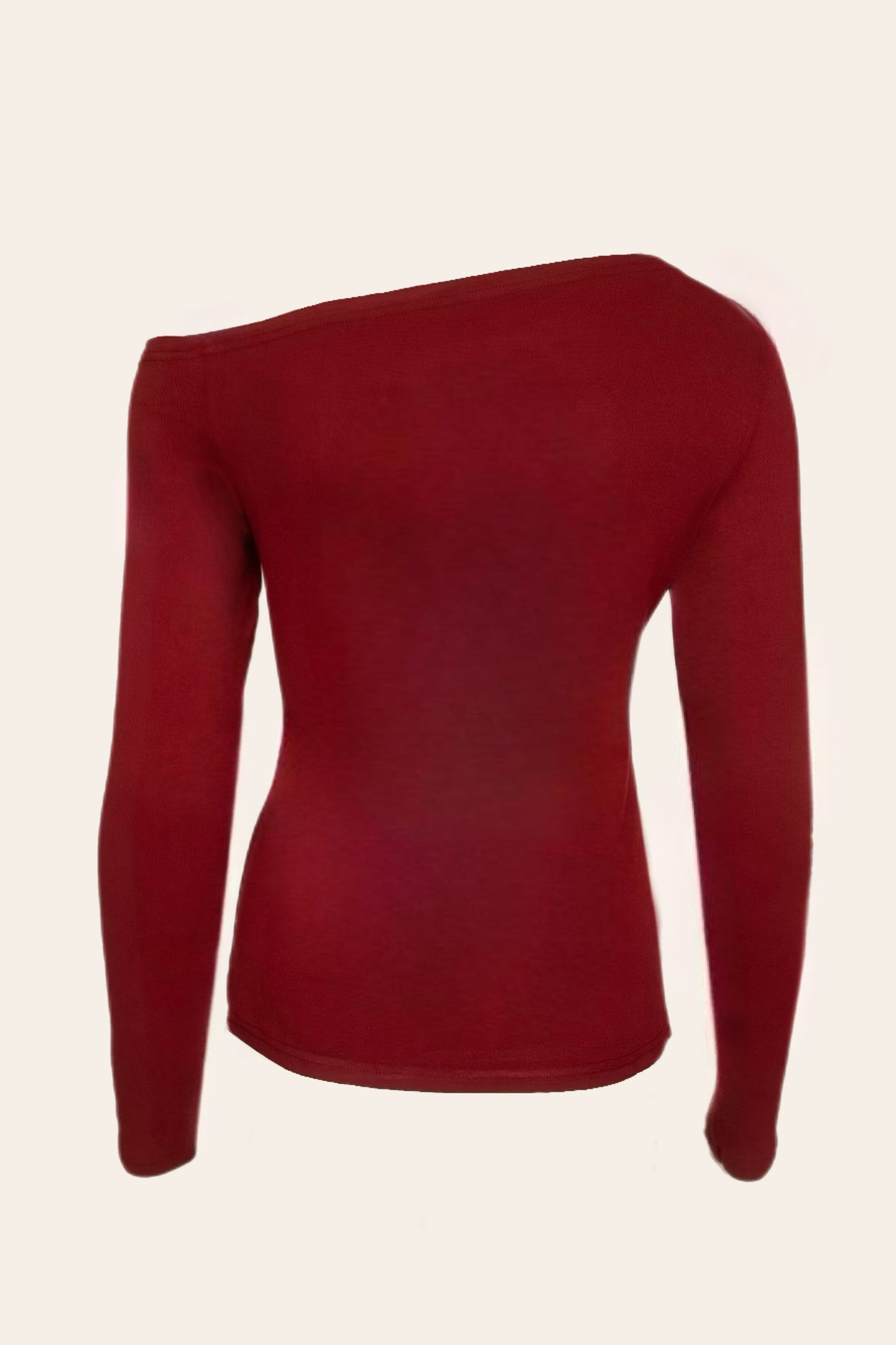 Essential One Shoulder Top – Burgundy