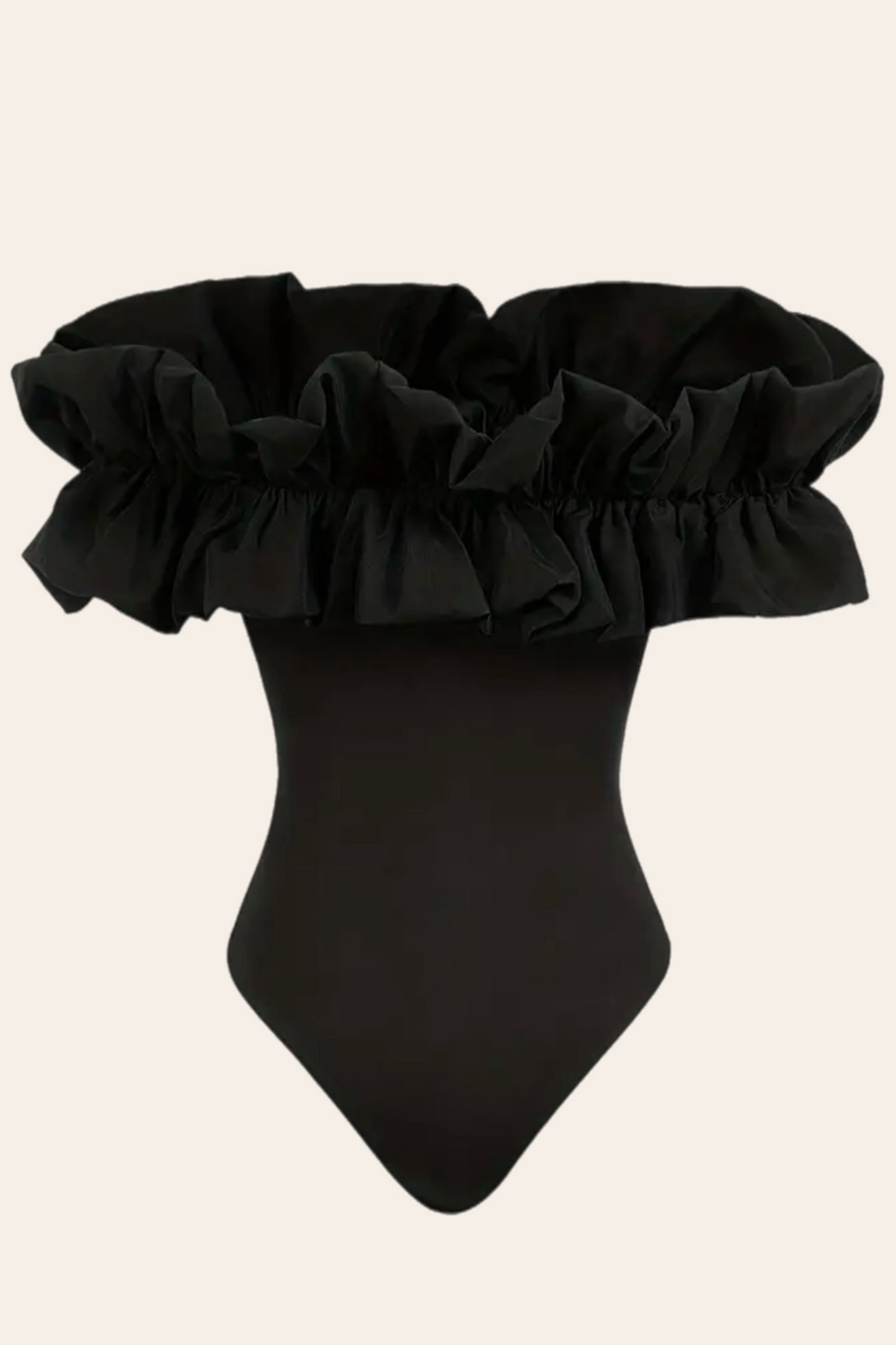 Cloud Ruffle Top – Black