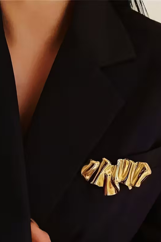Golden Wave Broche