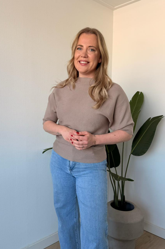 Smooth Knit Top – Taupe