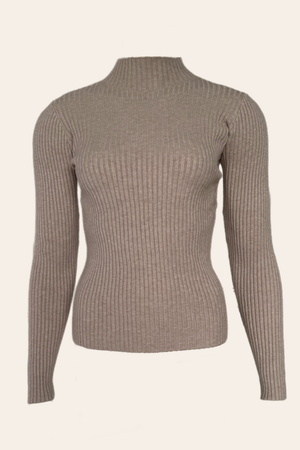 Grace Rib Top - Beige