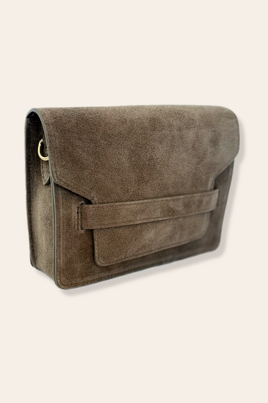Luna City Bag – Taupe Suede