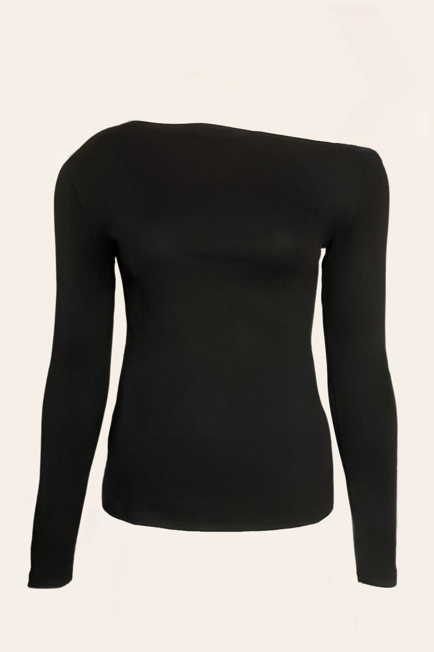 Essential One Shoulder Top – Black