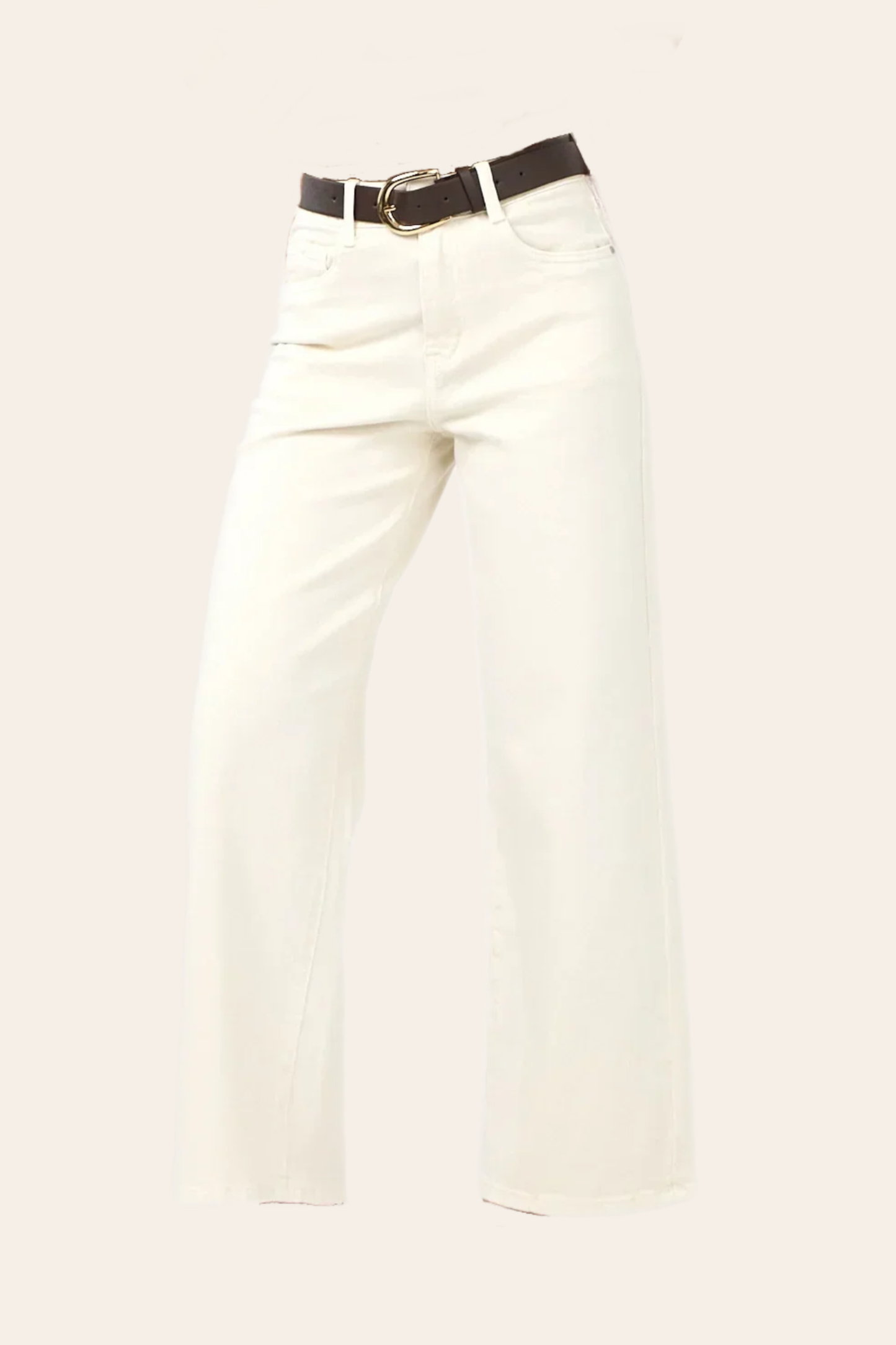 Edena Wide Leg Cropped Jeans – Ecru