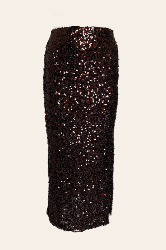Glimmer Skirt - Deep Brown
