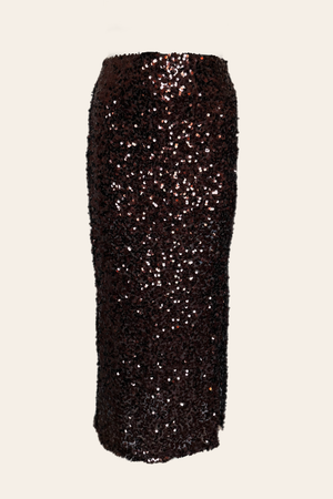 Glimmer Skirt - Deep Brown