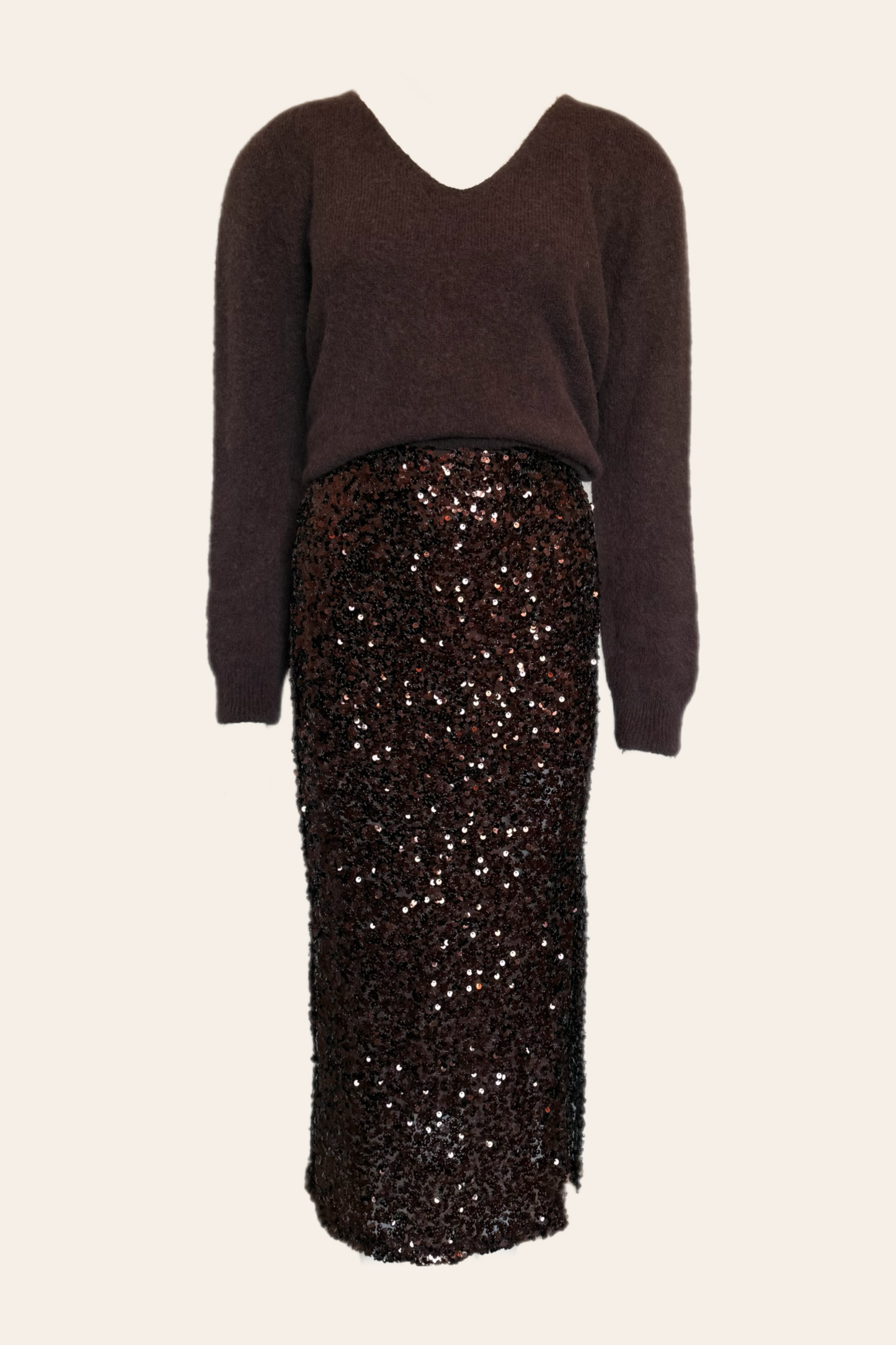 Glimmer Skirt - Deep Brown
