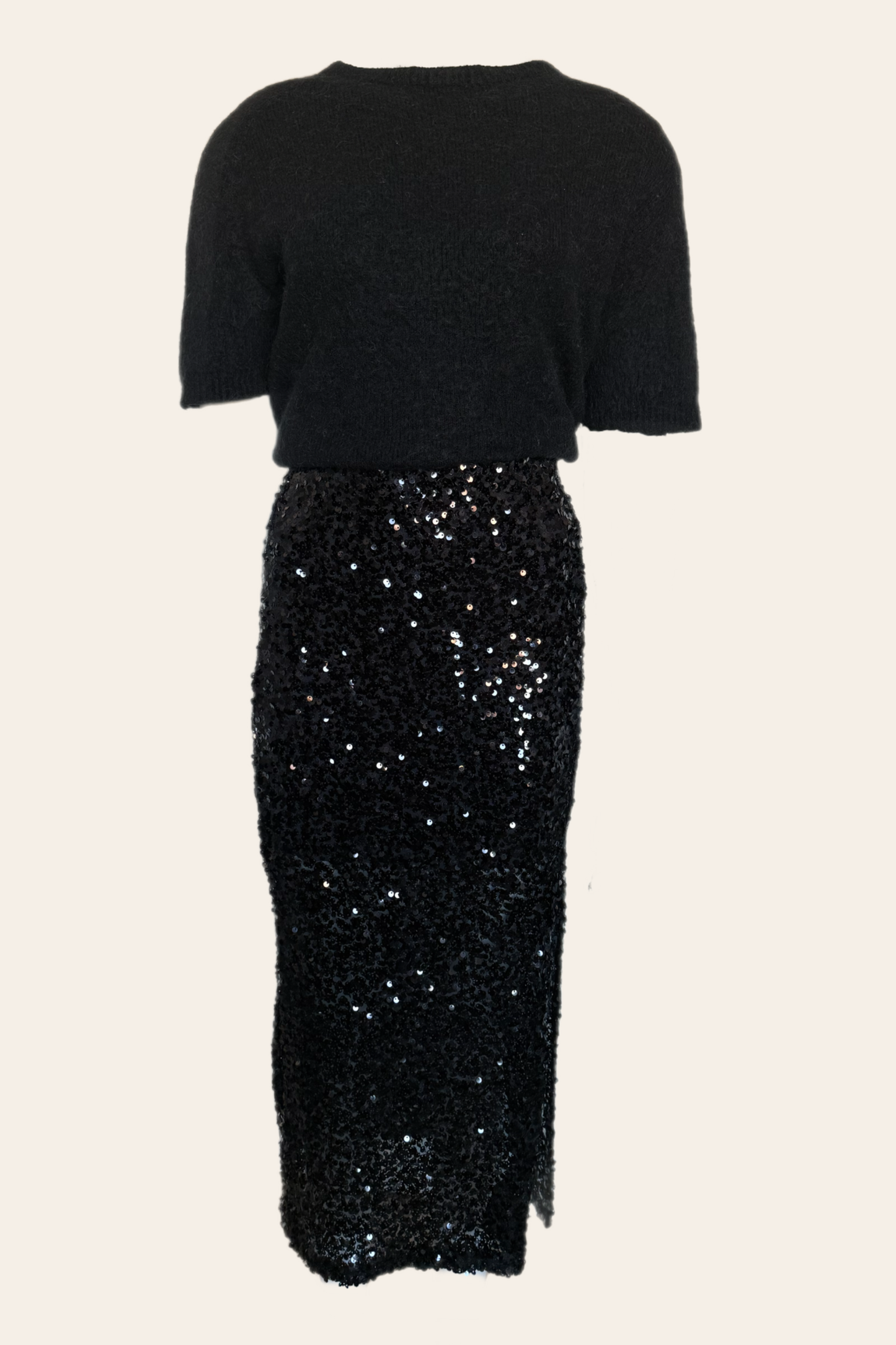 Glimmer Skirt - Midnight Black