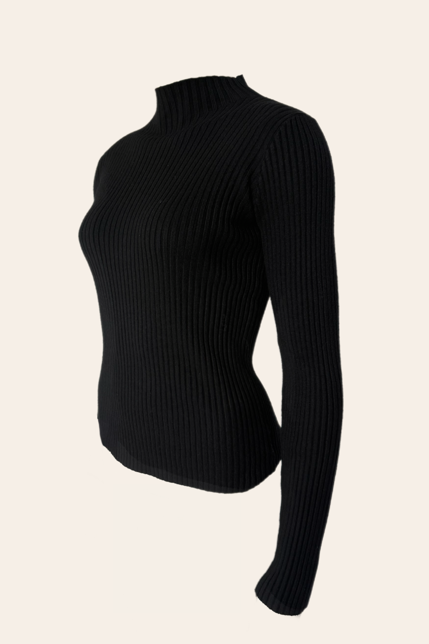Grace Rib Top - Black