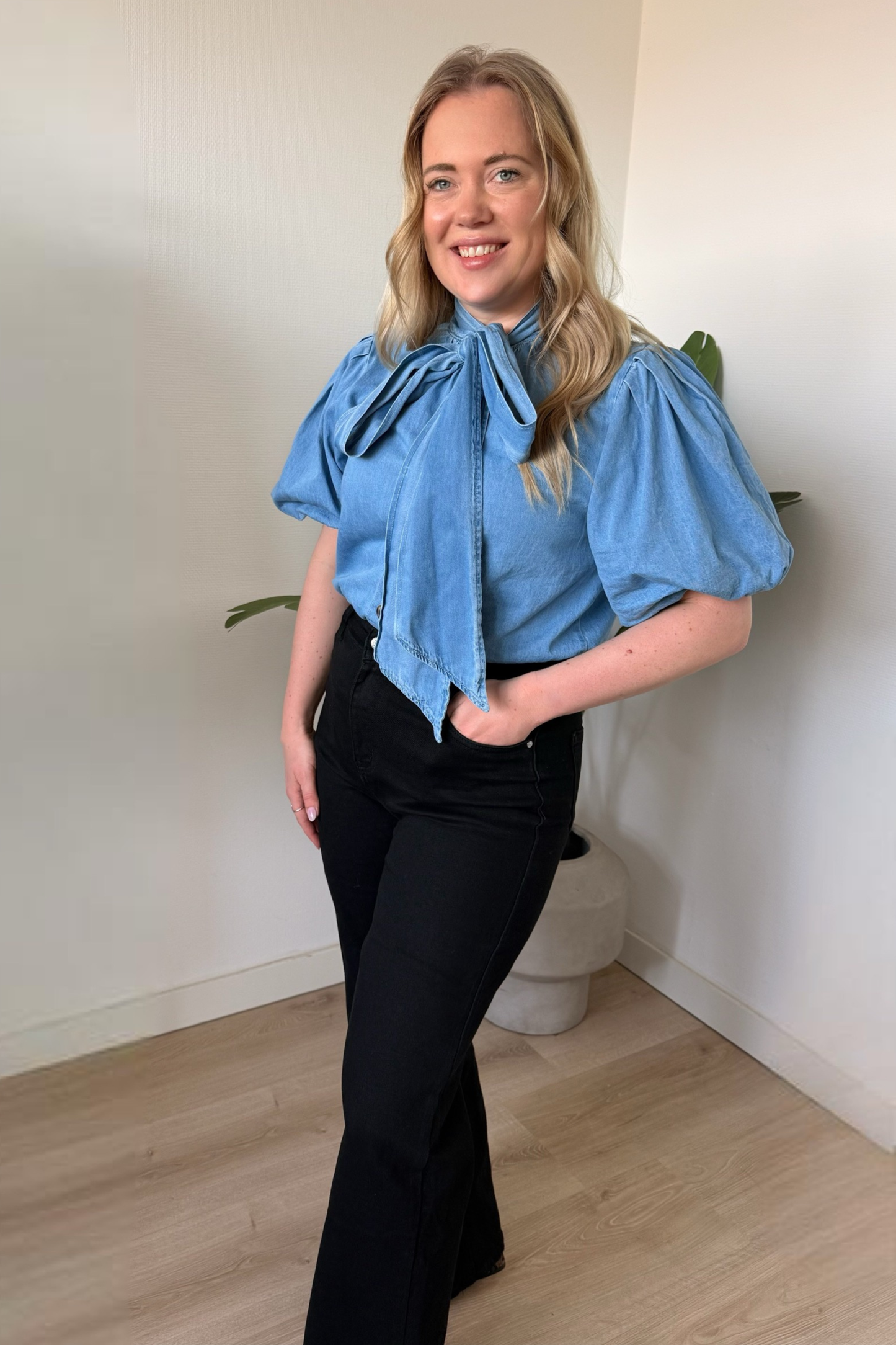 Halo Strik Denim Blouse