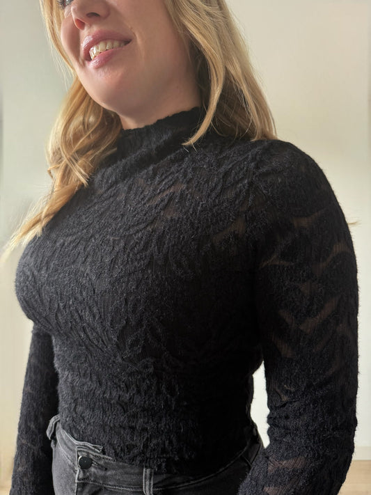 Velvet Leaf Top - Midnight