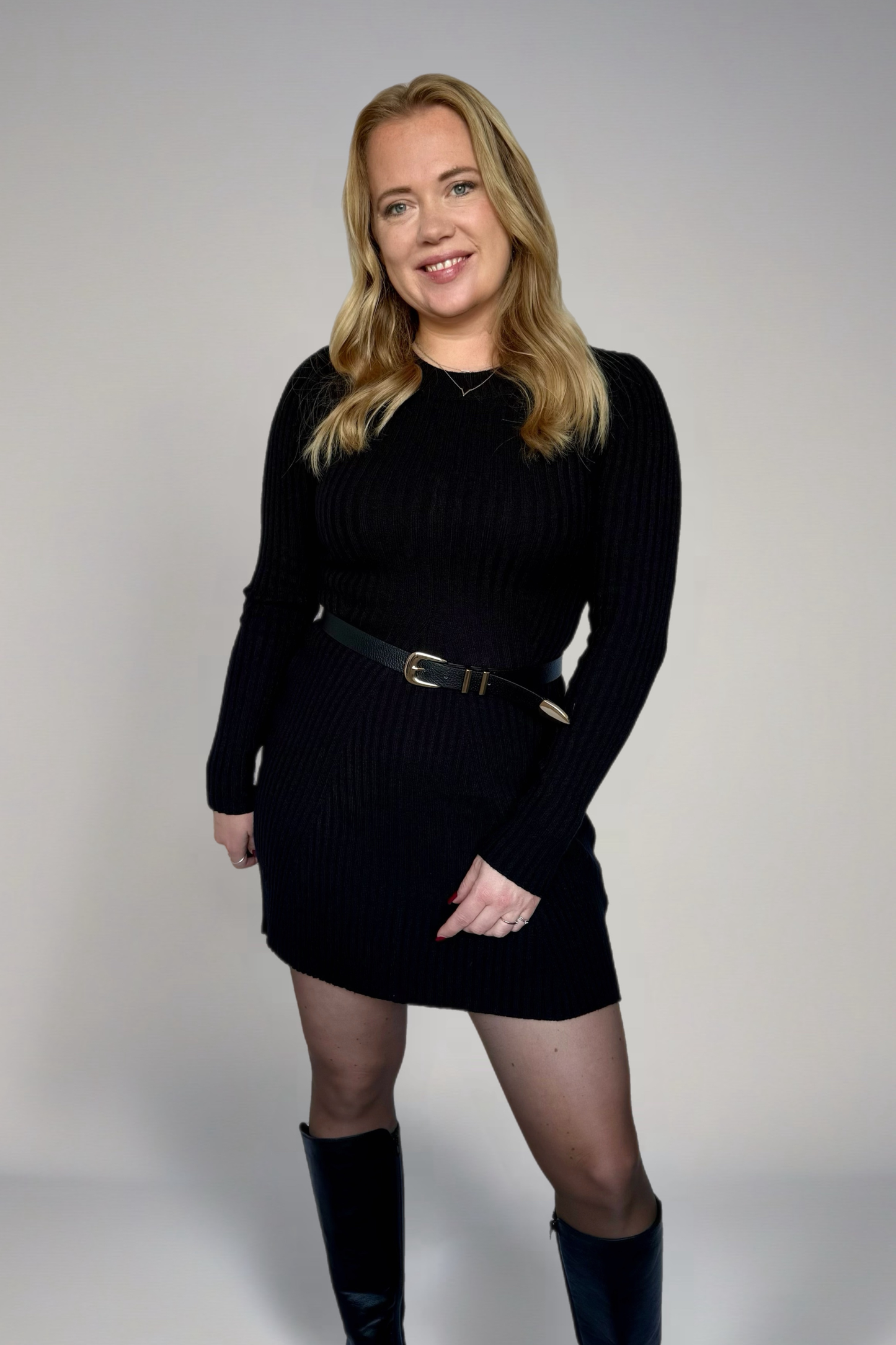 Serenity Knit Dress - Black