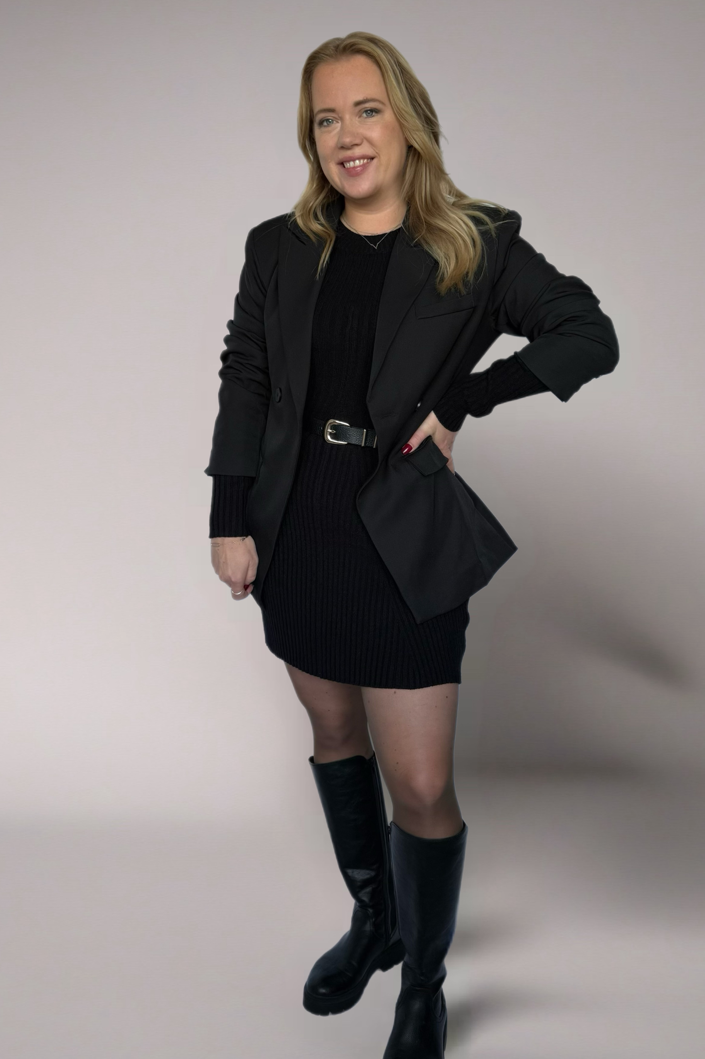 Serenity Knit Dress - Black