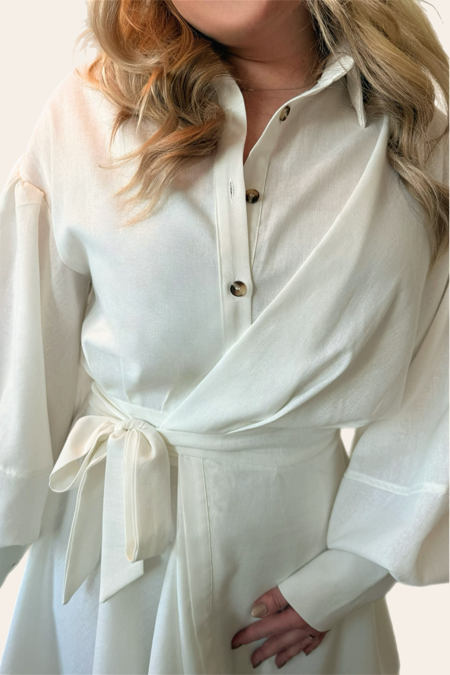 Sunday Muse Dress — Linen Wrap Dress