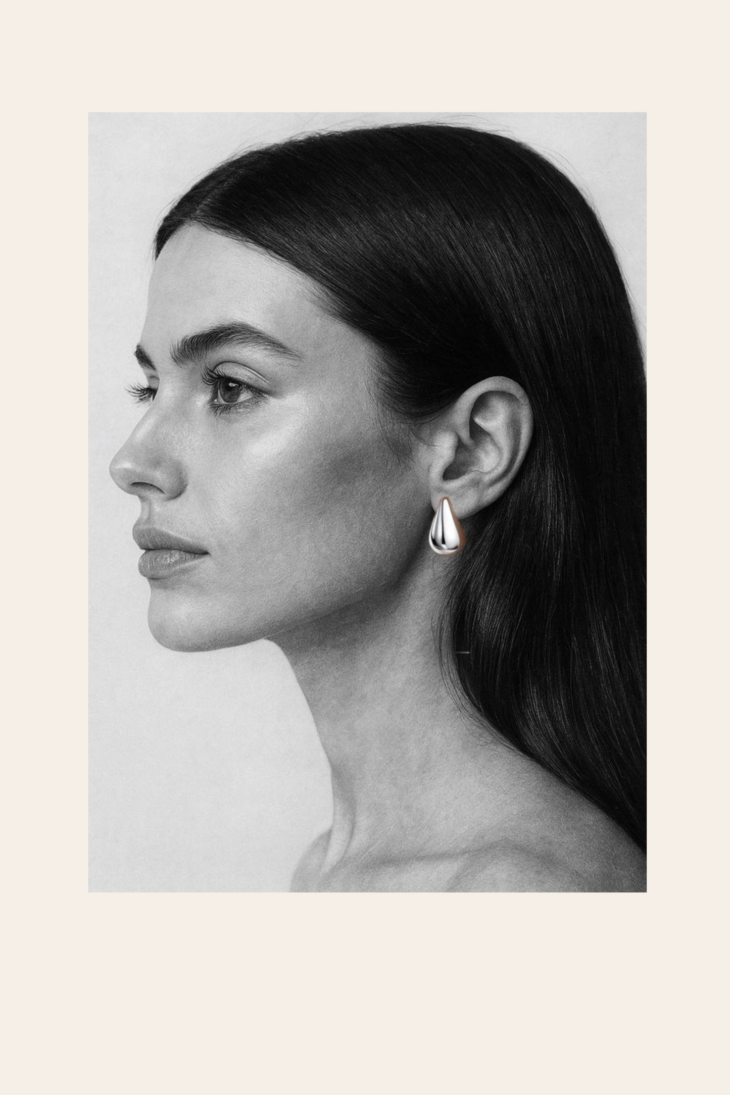 Liquid Drop Earring - Silver