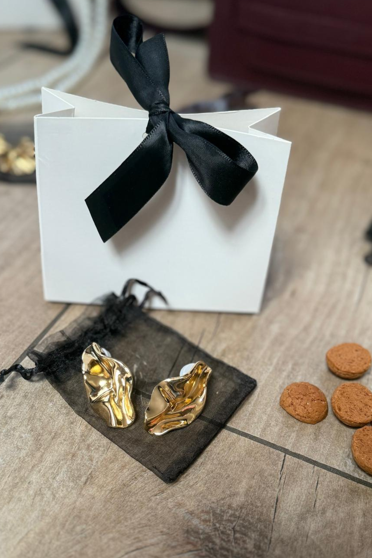 Melted Wave Earring - Gold