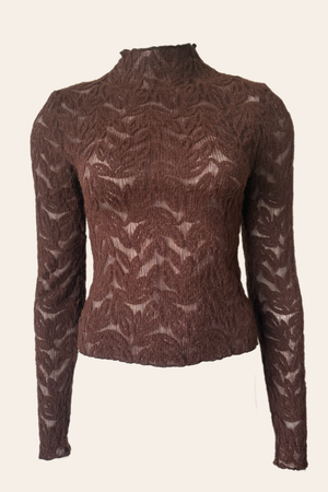 Velvet Leaf Top - Chestnut